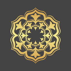 Gold foliage element