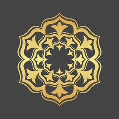 Gold foliage element