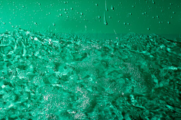 splash of water on black isolated background