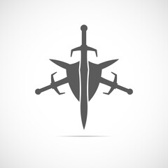 Shield and sword symbol