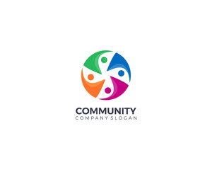 community concept group of people vector design template
