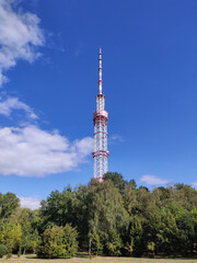 Obraz premium tower with TV transmission on it, Ukraine, Kiev