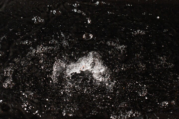 water splash on black isolated background