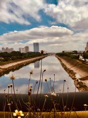 river in the city, São Paulo, Brazil, rio Tietê