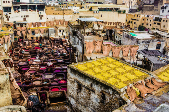 tanneries in Fez, Morocco