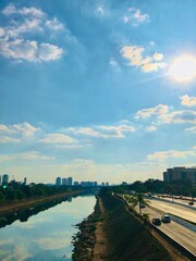 river in the city, São Paulo, Brazil, rio Tietê