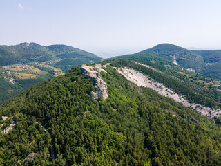 Fototapeta na wymiar Aerial view of Belintash area at Rhodope Mountains, Bulgaria