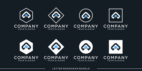 creative abstract monogram initial c, logo design vector template