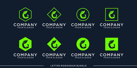 creative abstract monogram initial c, logo design vector template