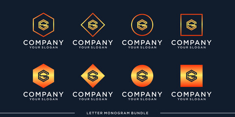 creative abstract monogram initial c, logo design vector template