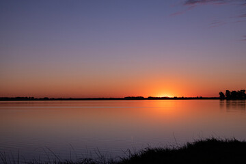 Sunset Over the Lake