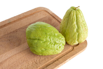 Chayote on a cutting board