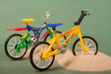 Fototapeta premium Bike on a green background