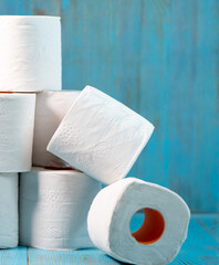  rolls of toilet paper from a large stack
