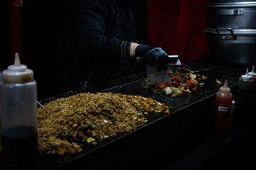 fast food taco table