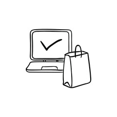 Online shopping vector icon collection