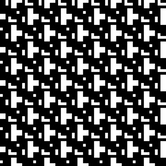 Repeated puzzle figures background. Seamless surface pattern design with mosaic ornament. Ethnic embroidery motif. Grid wallpaper. Digital paper for page fills, web designing, textile print. Vector.