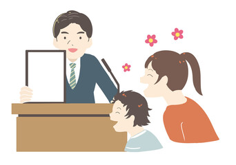 発表に喜ぶ　男性(線無し)