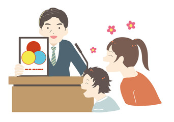 ロゴマーク発表に喜ぶ　男性(線無し)