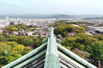 Landscape japan from castle