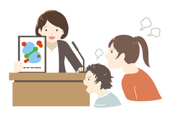 ロゴマーク発表に怒る　女性(線無し)