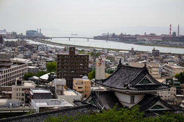 Japanese landscape from castle 
