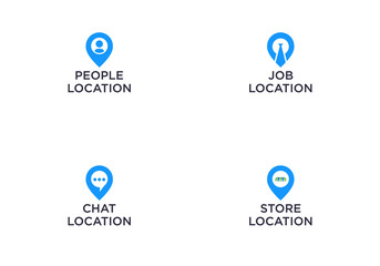 Locating Logo Vector set