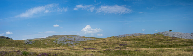 Panorama of Brecon Beacons National Park in Wales.