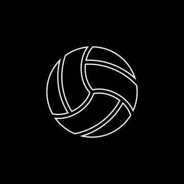 Sport concept represented by Volleyball icon. Isolated and flat illustration