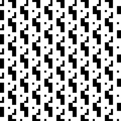 Repeated puzzle figures background. Seamless surface pattern design with mosaic ornament. Ethnic embroidery motif. Grid wallpaper. Digital paper for page fills, web designing, textile print. Vector.