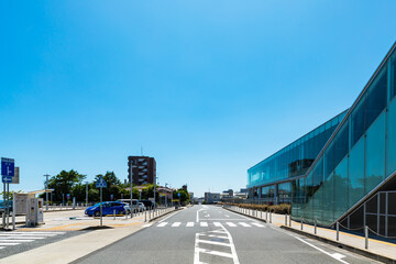 (茨城県-都市風景)日立駅海岸口の風景１