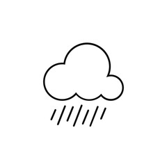 Rain Icon. Raining Symbol. Cloud with rain icon vector