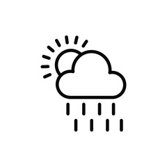 Rain Icon. Raining Symbol. Cloud with rain icon vector