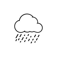 Rain Icon. Raining Symbol. Cloud with rain icon vector