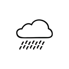 Rain Icon. Raining Symbol. Cloud with rain icon vector
