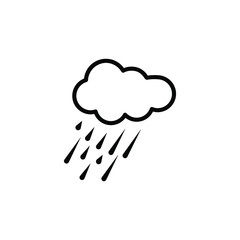 Rain Icon. Raining Symbol. Cloud with rain icon vector