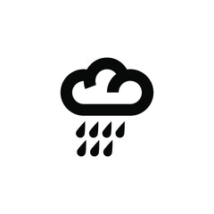 Rain Icon. Raining Symbol. Cloud with rain icon vector