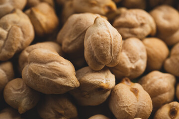 Raw Chickpeas Macro close up photography