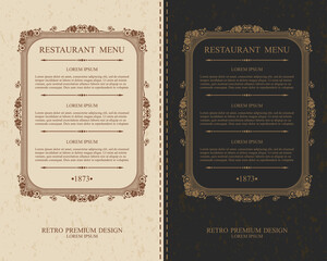 Elegant calligraphic frame with text restaurant menu, Vector Eps 10