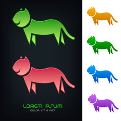 Logo Cat vector template, Pets emblem, Vector Eps 10