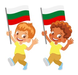 Bulgaria flag in hand set