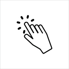 Computer mouse click cursor arrow icons set. Mouse click cursor collection.