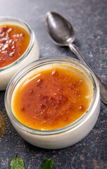 Creme brulee - tasty traditional French dessert