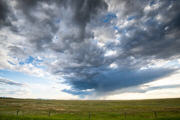 Fototapeta na wymiar Stormy prairie landscape