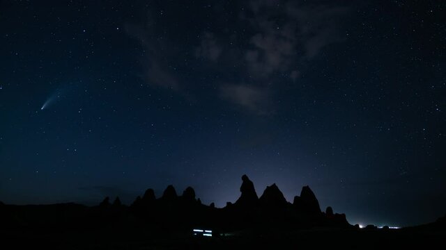Comet NEOWISE Trona Pinnacles Mojave Desert California 01