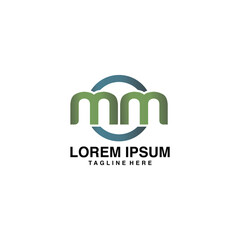 M M initial logo template vexctor
