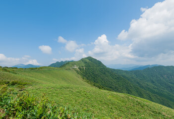 Fototapeta premium Landscape of the road to the sky