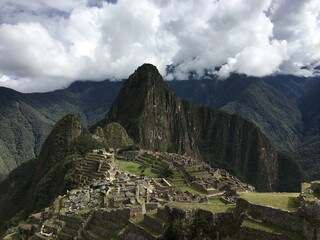 mountain landscape with clouds