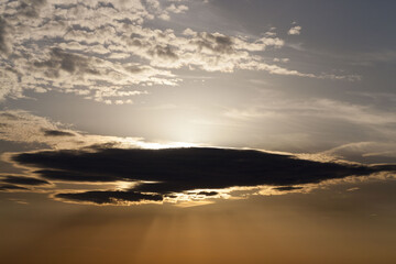 beautiful cloudy sky during sunset