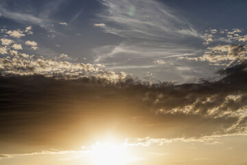 Fototapeta na wymiar beautiful cloudy sky during sunset